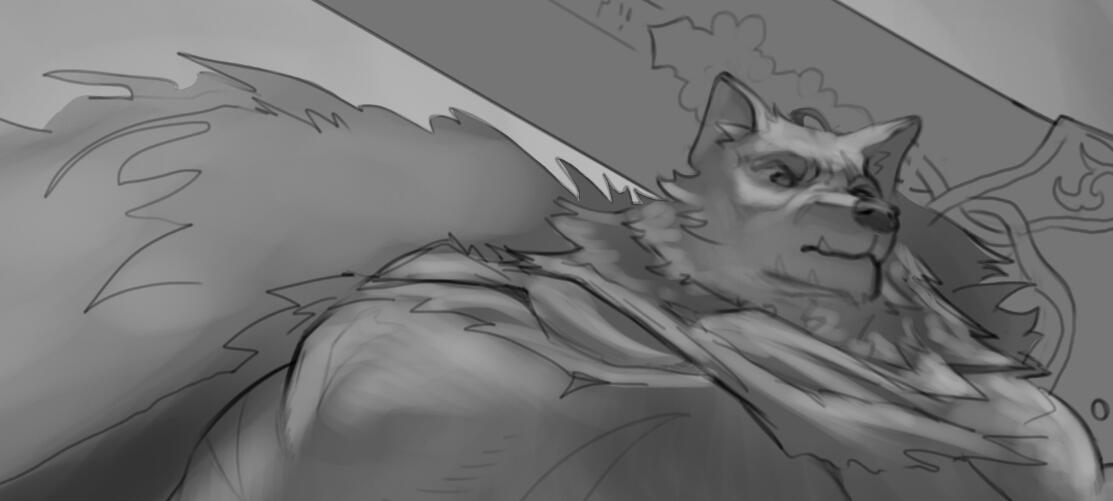 Blaidd Bust Sketch